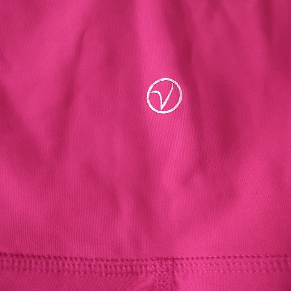 VOGO Athletica Hot Pink High-Waist Biker Shorts Women’s Size L Compression Fit - Picture 7 of 9